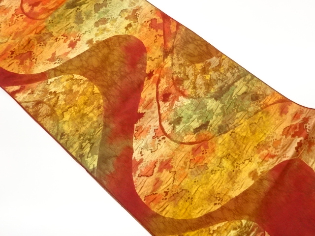 JAPANESE NAGOYA OBI / WOVEN WAVY STRIPE